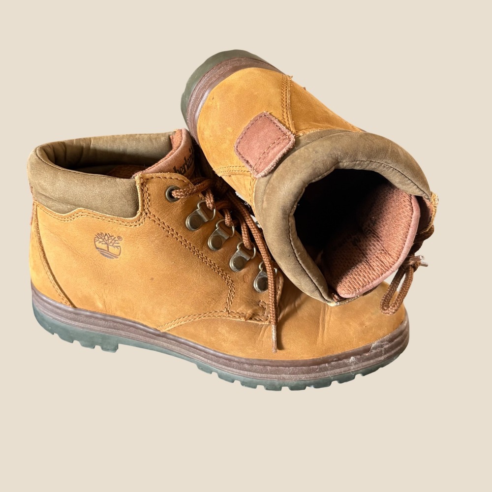 Timberland Euro Hiker Mens 7.5 M Wheat Nubuck Leather‎ Boots 69386 Tan Brown